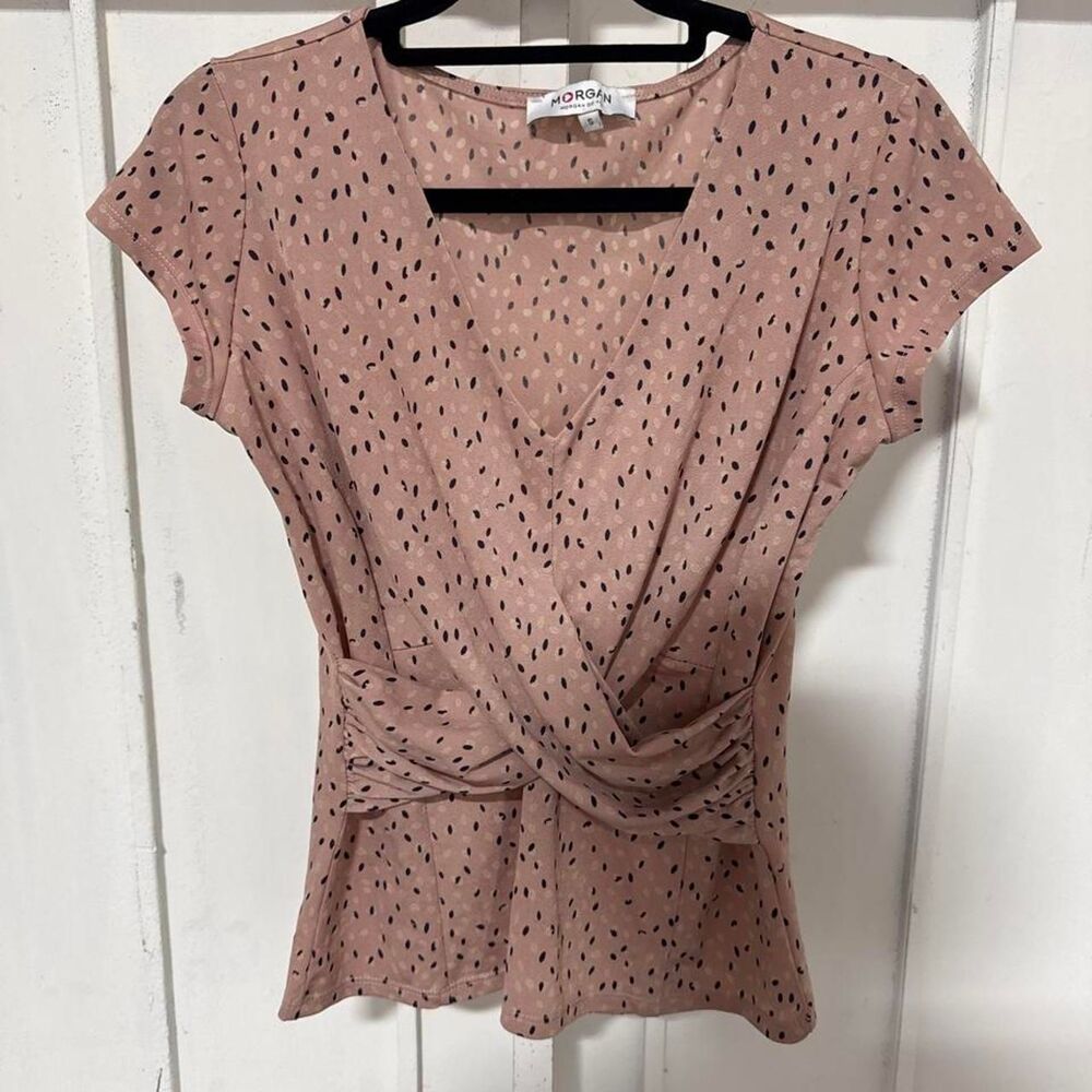 Morgan-de-toi Women's Pink and Tan Blouse